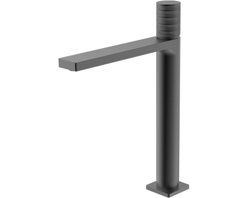 Смеситель для раковины Vincea Domus VBF-5DM02GM без донного клапана, вороненая сталь