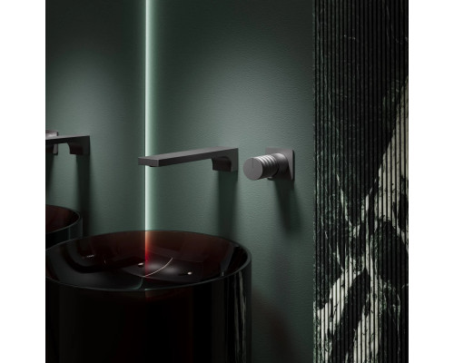 Смеситель для раковины Vincea Domus VBFW-5DM01GM встраиваемый, без донного клапана, вороненая сталь