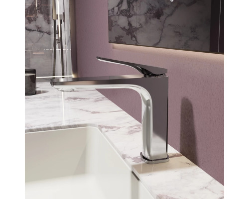 Смеситель для раковины Vincea Puro VBF-5P01CH без донного клапана, хром