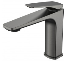 Смеситель для раковины Vincea Puro VBF-5P01GM без донного клапана,  вороненая сталь