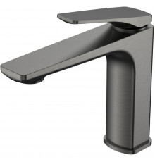 Смеситель для раковины Vincea Puro VBF-5P01GM без донного клапана,  вороненая сталь