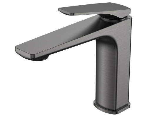 Смеситель для раковины Vincea Puro VBF-5P01GM без донного клапана,  вороненая сталь