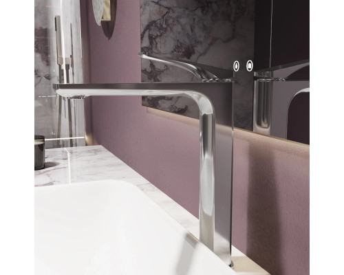 Смеситель для раковины Vincea Puro VBF-5P02CH без донного клапана, хром