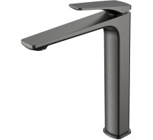 Смеситель для раковины Vincea Puro VBF-5P02GM без донного клапана, вороненая сталь