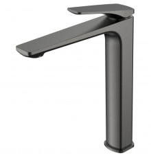 Смеситель для раковины Vincea Puro VBF-5P02GM без донного клапана, вороненая сталь