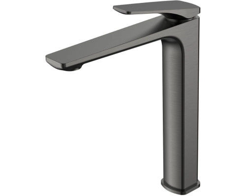 Смеситель для раковины Vincea Puro VBF-5P02GM без донного клапана, вороненая сталь