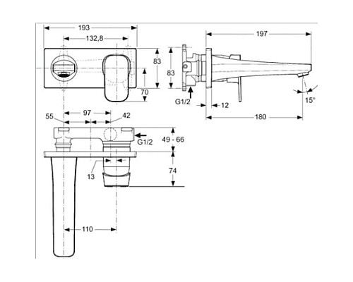 Приобрести Смеситель для раковины Ideal Standard Tonic II A6334AA в магазине сантехники Santeh-Crystal.ru