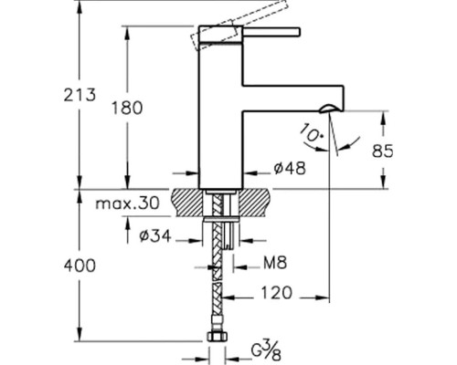 Купить Смеситель для раковины Vitra Pure A41260EXP в магазине сантехники Santeh-Crystal.ru