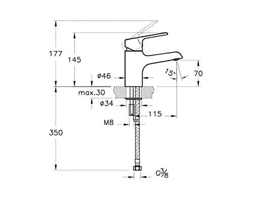 Купить Смеситель для раковины Vitra Axe S A41069EXP в магазине сантехники Santeh-Crystal.ru