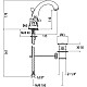 Купить Смеситель для раковины с донным клапаном Gattoni Vivaldi 1232012V0BR в магазине сантехники Santeh-Crystal.ru