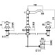 Заказать Смеситель для раковины на 3 отверстия с донным клапаном Gattoni Vivaldi 1210012V0BR в магазине сантехники Santeh-Crystal.ru