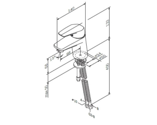 Заказать Смеситель для раковины без донного клапана Am.Pm Gem F9002100 в магазине сантехники Santeh-Crystal.ru