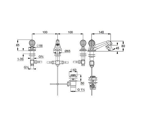 Заказать Смеситель для раковины с донным клапаном Kludi Adlon 5104605G5 в магазине сантехники Santeh-Crystal.ru