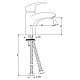 Заказать Смеситель для раковины без донного клапана Jaquar Eko EKO-CHR-33023B в магазине сантехники Santeh-Crystal.ru