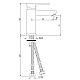 Купить Смеситель для раковины без донного клапана Jaquar Kubix-F KUB-CHR-35023FB в магазине сантехники Santeh-Crystal.ru