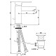 Заказать Cмеситель для раковины с донным клапаном Jaquar Kubix-F KUB-CHR-35052FB в магазине сантехники Santeh-Crystal.ru