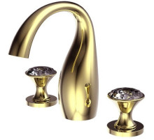 Смеситель для раковины с донным клапаном Bravat Swan F24287G-ENG