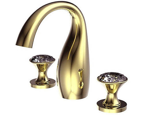 Купить Смеситель для раковины с донным клапаном Bravat Swan F24287G-ENG в магазине сантехники Santeh-Crystal.ru