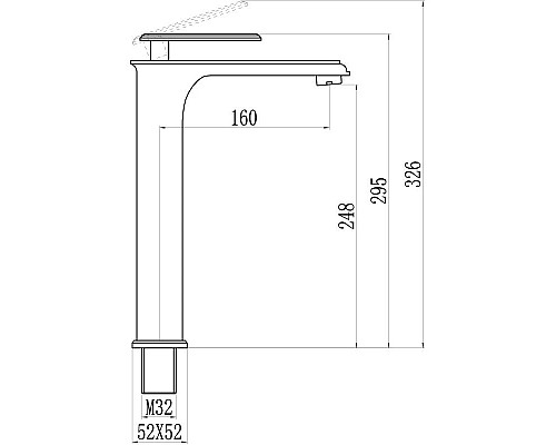 Заказать Смеситель для раковины Savol 100 S-600101TG в магазине сантехники Santeh-Crystal.ru