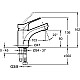 Приобрести Смеситель для раковины с донным клапаном Jacob Delafon Brive E75762-4-CP в магазине сантехники Santeh-Crystal.ru