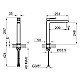 Приобрести Смеситель для раковины без донного клапана Noken Square N199998871 в магазине сантехники Santeh-Crystal.ru