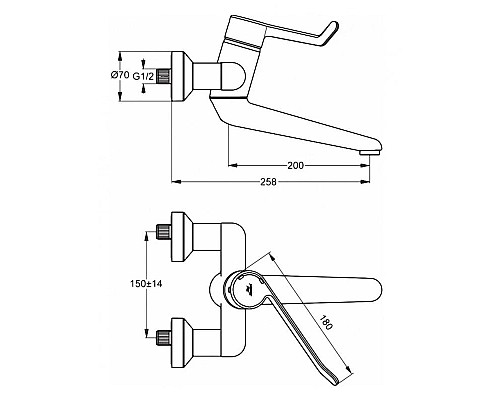 Купить Смеситель для раковины без донного клапана Ideal Standard Ceraplus B8316AA в магазине сантехники Santeh-Crystal.ru