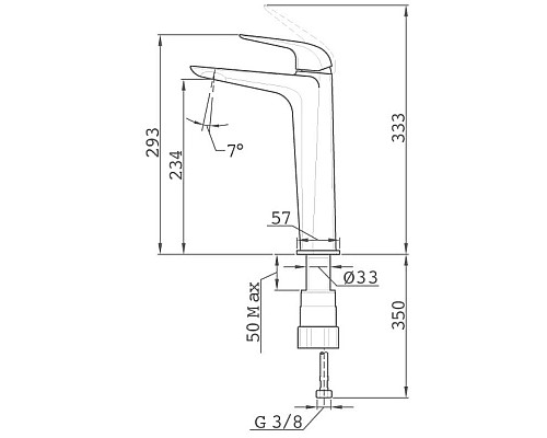 Заказать Смеситель для раковины без донного клапана Teka Itaca 67366020G2 в магазине сантехники Santeh-Crystal.ru