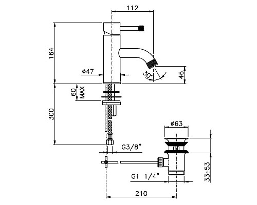 Купить Смеситель для раковины с донным клапаном Nicolazzi Monocomando Arena 3702CR56M в магазине сантехники Santeh-Crystal.ru