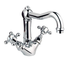 Смеситель для раковины с донным клапаном Nicolazzi Half Dome Crystal 1432CR93