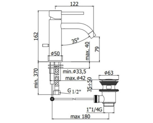 Заказать Смеситель для раковины с донным клапаном Paffoni Light LIG075 в магазине сантехники Santeh-Crystal.ru