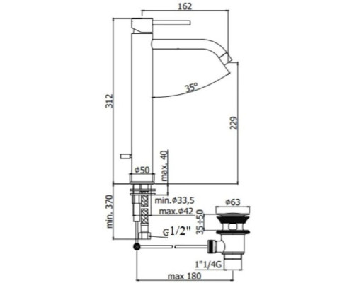 Купить Смеситель для раковины с донным клапаном Paffoni Light LIG085ST в магазине сантехники Santeh-Crystal.ru