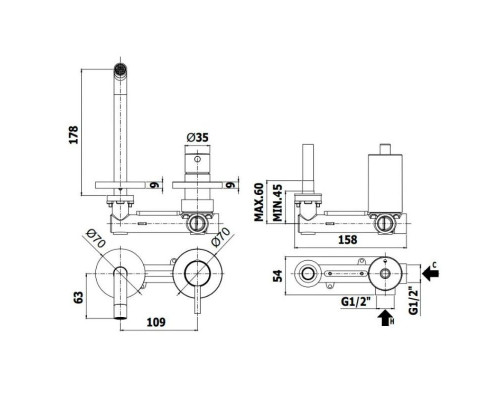 Приобрести Смеситель для раковины без донного клапана Paffoni Light LIG105ST в магазине сантехники Santeh-Crystal.ru