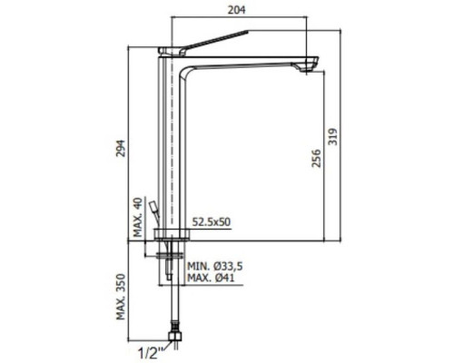 Заказать Смеситель для раковины без донного клапана Paffoni Tilt TI081BO в магазине сантехники Santeh-Crystal.ru