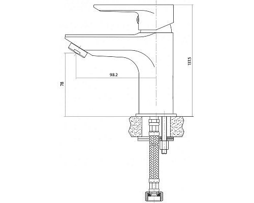 Заказать Смеситель для раковины без донного клапана Cersanit Vero A63060 в магазине сантехники Santeh-Crystal.ru