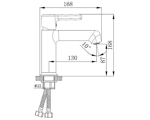 Купить Смеситель для раковины Haiba HB10814 в магазине сантехники Santeh-Crystal.ru