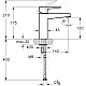 Приобрести Смеситель для раковины без донного клапана VitrA Root Square A4273136EXP в магазине сантехники Santeh-Crystal.ru