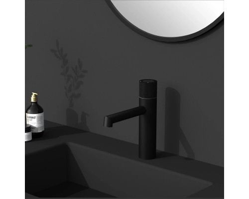 Смеситель для раковины без донного клапана Vincea Desire VBF-1D3MB