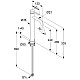 Купить Смеситель для раковины без донного клапана Kludi Nova Fonte Pura 202980515 в магазине сантехники Santeh-Crystal.ru