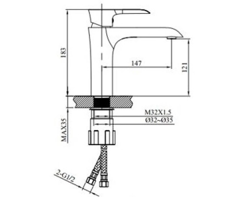 Смеситель для раковины AltroBagno Costanza AltroBagnoCostanza0125Or
