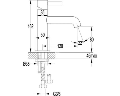Заказать Смеситель для раковины Grocenberg GB2099BL в магазине сантехники Santeh-Crystal.ru