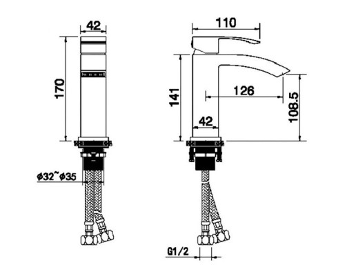 Купить Смеситель для раковины Grocenberg GB2007BR в магазине сантехники Santeh-Crystal.ru