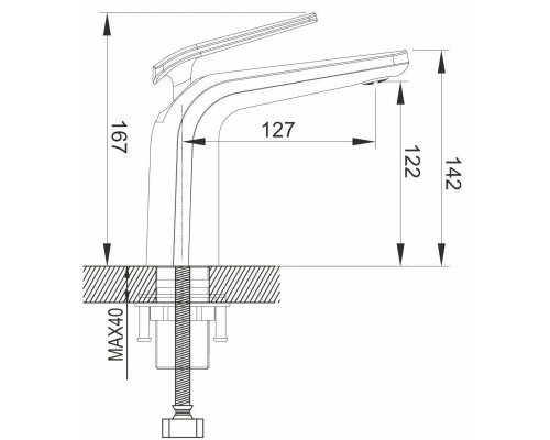 Купить Смеситель для раковины Rose R3901F в магазине сантехники Santeh-Crystal.ru