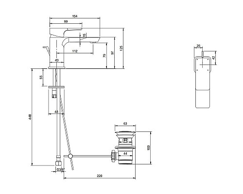 Santeh-Crystal.ru: Смеситель для раковины с донным клапаном Villeroy & Boch Subway 3.0 TVW11200100061 Заказать Смеситель для раковины с донным клапаном Villeroy & Boch Subway 3.0 TVW11200100061 в магазине сантехники Santeh-Crystal.ru