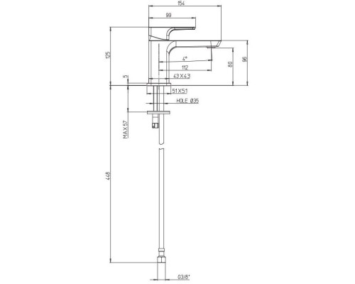 Заказать Кран для холодной воды Villeroy & Boch Subway 3.0 TVW11200600061 в магазине сантехники Santeh-Crystal.ru
