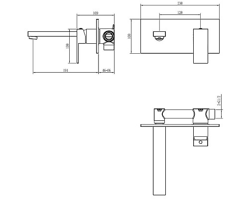 Заказать Смеситель для раковины Boheme Qubic 475-BR в магазине сантехники Santeh-Crystal.ru