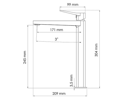 Заказать Смеситель для раковины WasserKRAFT Weil 2303H в магазине сантехники Santeh-Crystal.ru