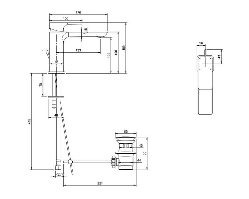 Santeh-Crystal.ru: Смеситель для раковины с донным клапаном Villeroy & Boch Subway 3.0 TVW11200200064 Приобрести Смеситель для раковины с донным клапаном Villeroy & Boch Subway 3.0 TVW11200200064 в магазине сантехники Santeh-Crystal.ru