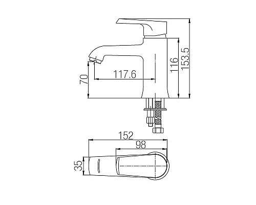 Купить Смеситель для умывальника однорычажный Paulmark Leipzig LE311007 в магазине сантехники Santeh-Crystal.ru