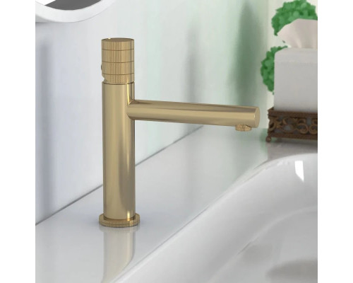 Смеситель для раковины без донного клапана Vincea Groove VBF-4G1BG4