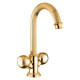 Заказать Смеситель на раковину с донным клапаном золото 24 карата, ручки металл Cezares Olimp OLIMP-LS2-03/24-M в магазине сантехники Santeh-Crystal.ru